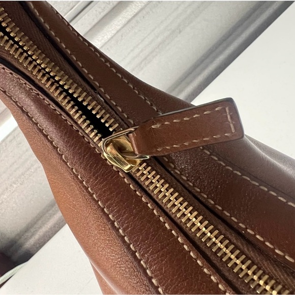 Charmy Cognac Smooth Leather Hobo Bag - Picture 7 of 13